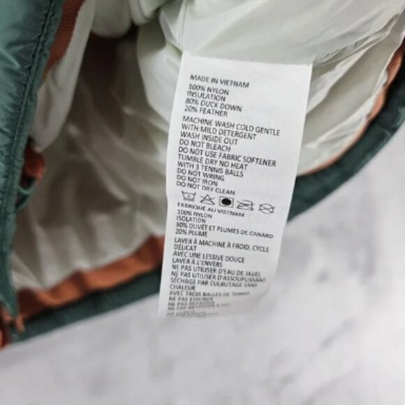 Prana Hellebore Down Puffer Vest Womens‎ Size X-Large Dark Ale Colorblock - Picture 7 of 8